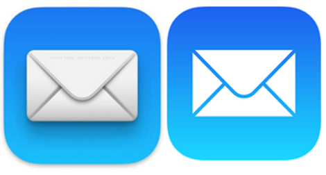 évolution logo mail apple