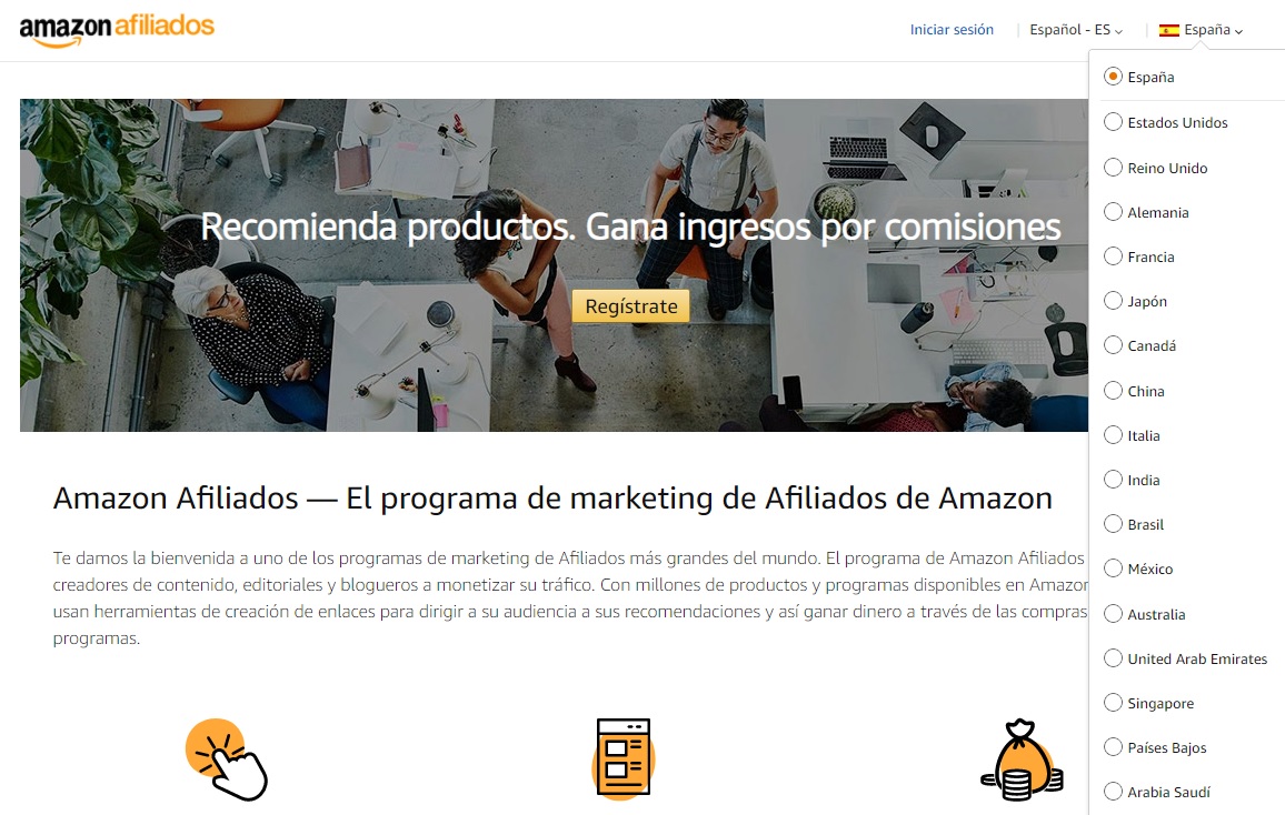programa de marketing de afiliados de Amazon