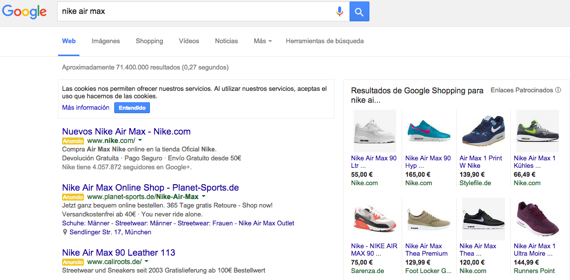 Los anuncios de Google Shopping son ideal para quienes tienen una tienda online y quieren promocionar sus productos.