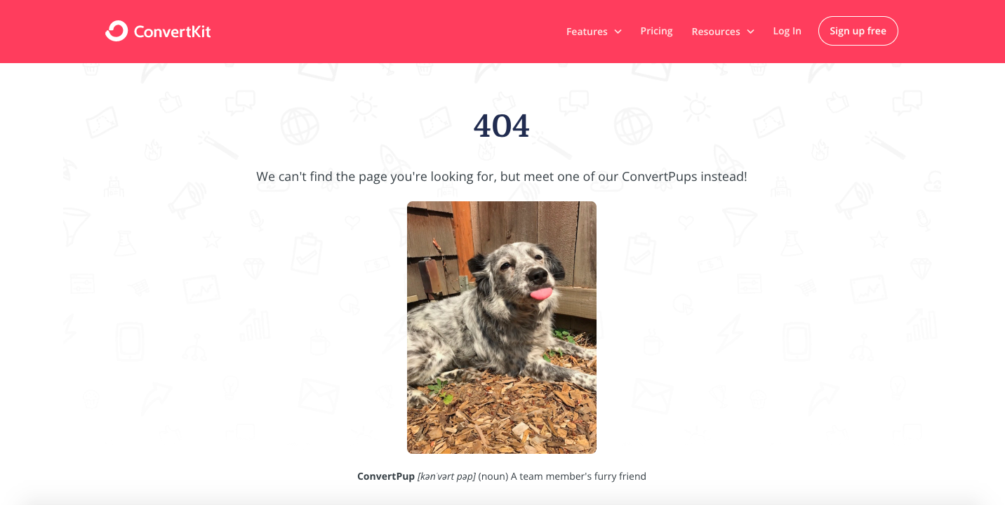 Paginas 404: ConvertKit