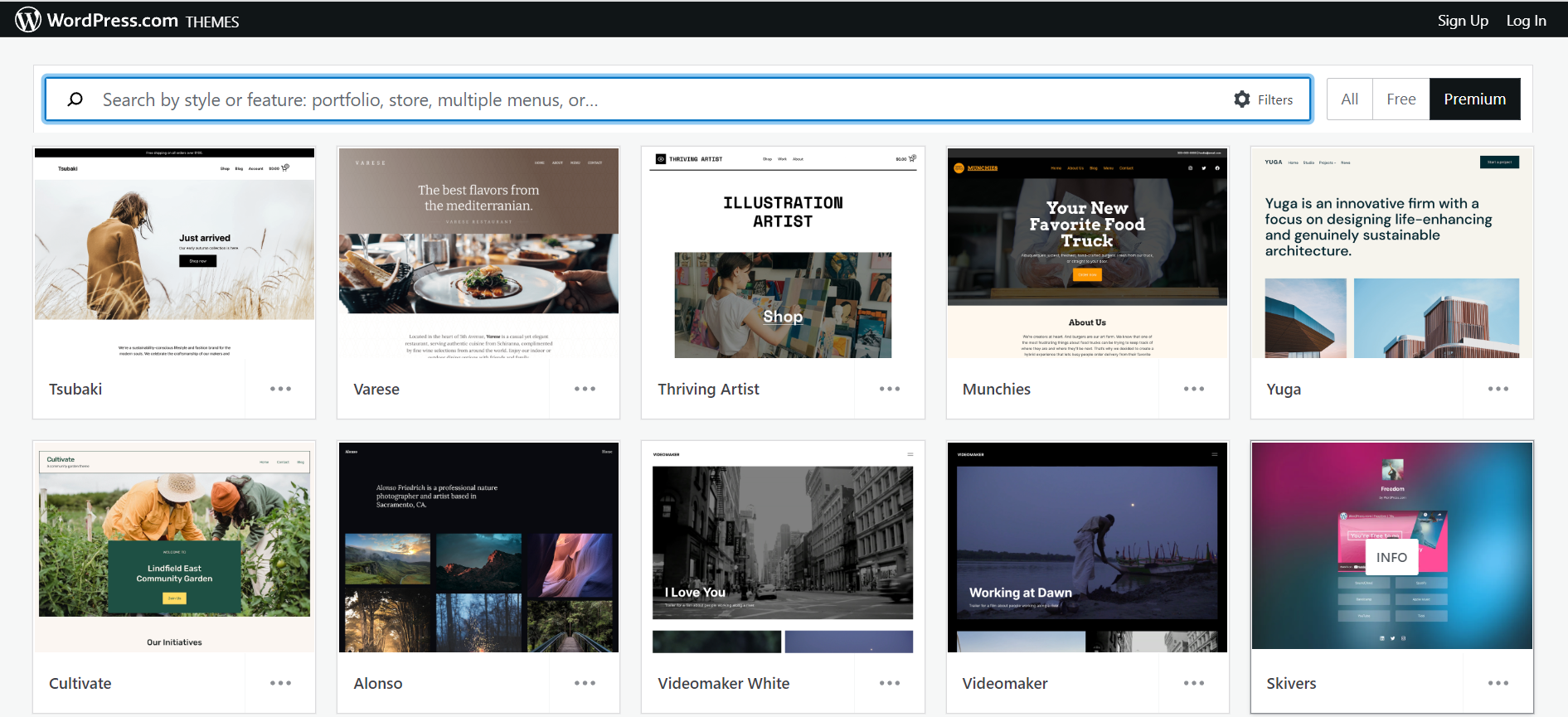 WordPress te ofrece una serie de plantillas entre las que puedes escoger para darle estructura a tu sitio web.