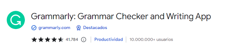 Mejores extensiones Chrome: Grammarly
