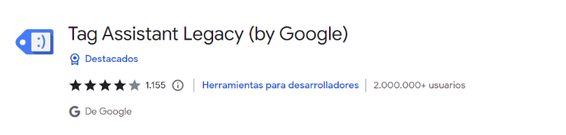 Mejores Extensiones Chrome: Tag Assistant Legacy